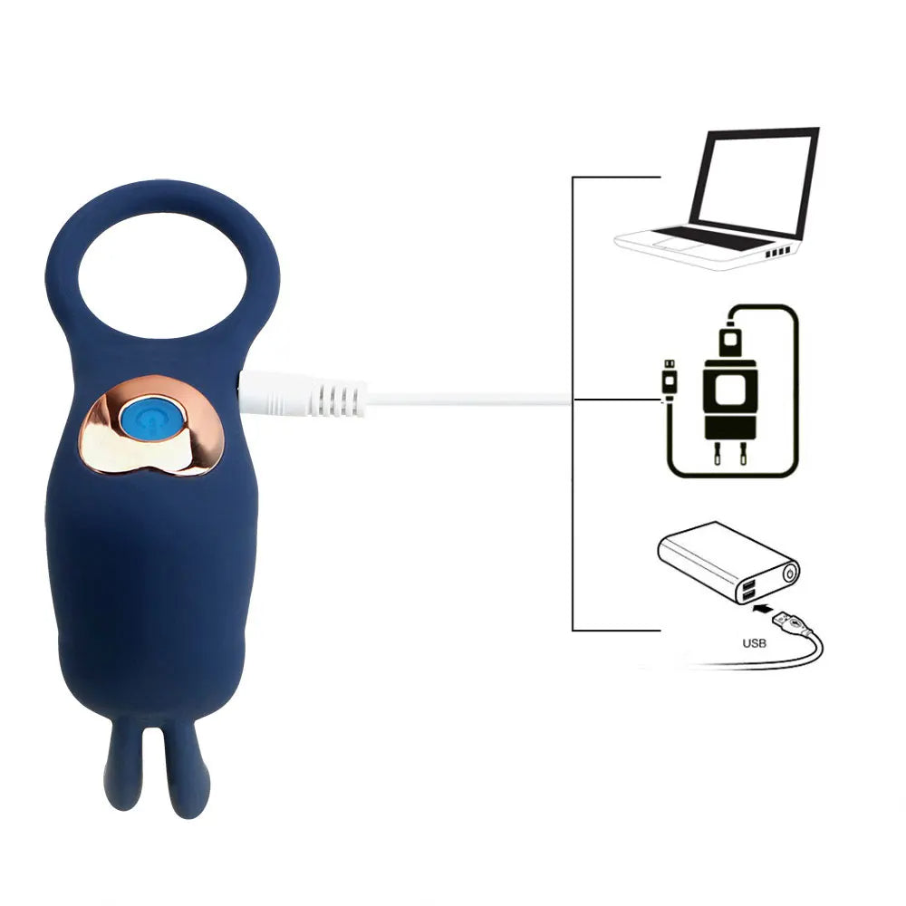 Vibrierender Penisring-Klitoris-Stimulator – Kaninchen-Klitoris-Vibrator, Sexspielzeug für Paare