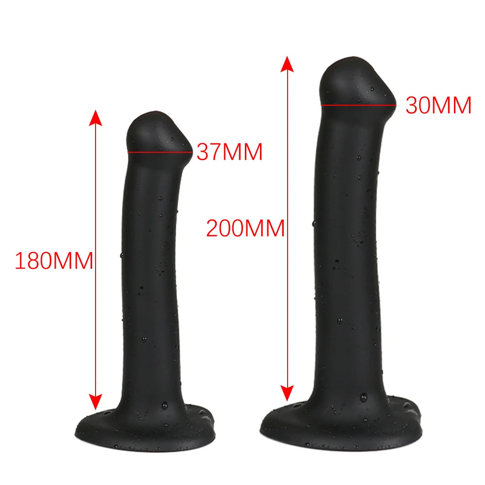 Slender Anal Dildo Butt Plug - Silicone Suction Cup Dildo G Spot Prostate Massage