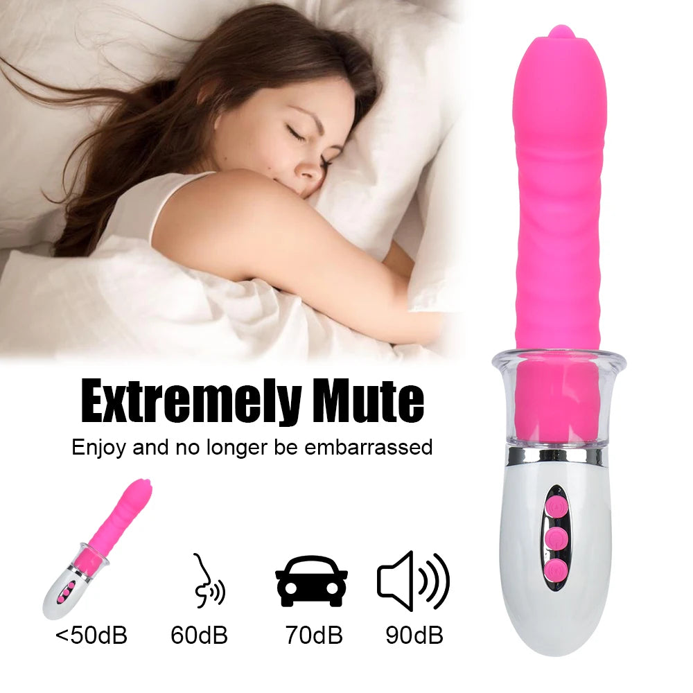 Vibrateur de clitoris de langue - Pinces à tétons interchangeables poussant des jouets sexuels de gode vibrant