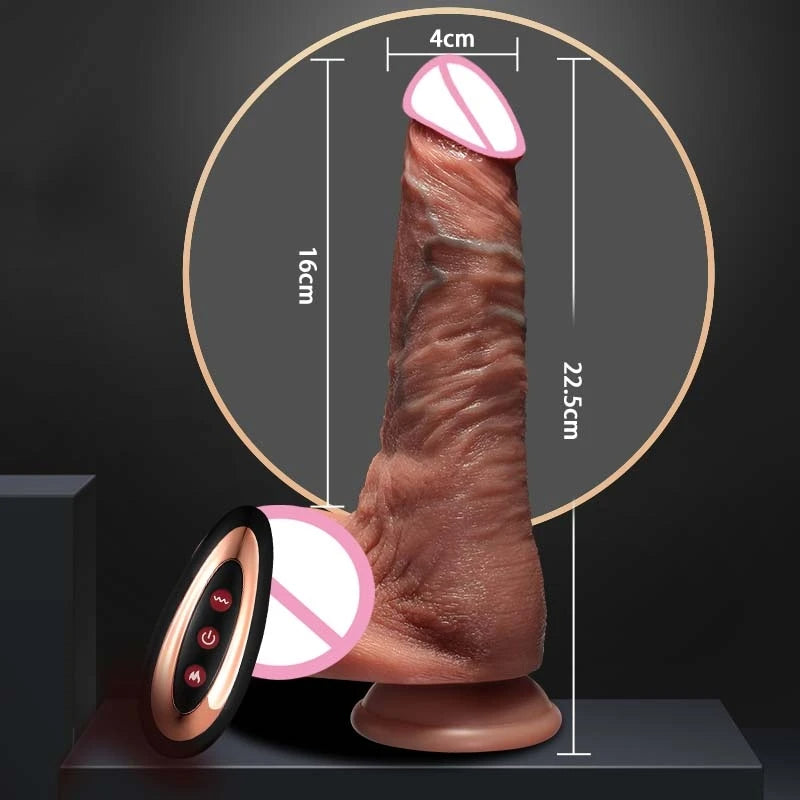 Gode vibrant télécommandé - Sangle sur gode réaliste Silicone jouets sexuels féminins