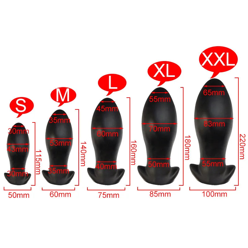 Godemichet anal en silicone - Énorme stimulateur anal doux pour vagin - Jouets sexuels pour hommes et femmes