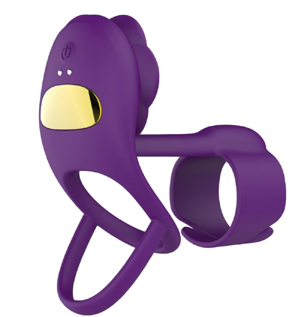 Anneau pénien vibrant télécommandé Domlust - Stimulateur de clitoris rose violet, jouet sexuel pour couple