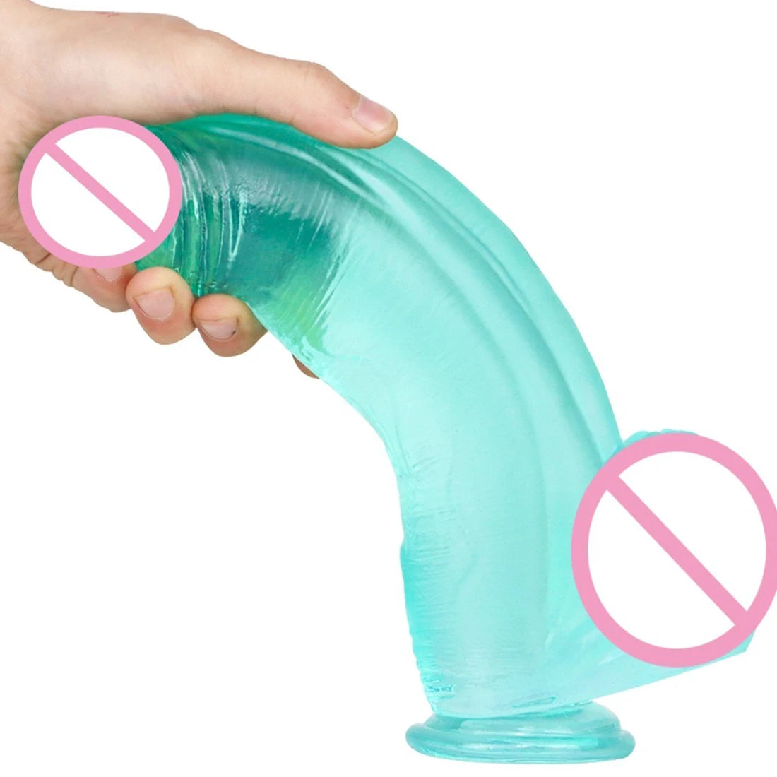 Big Dildo Anal Plug - Jelly Soft Silicone Anal Dilator G Spot Prostate Massage Milk