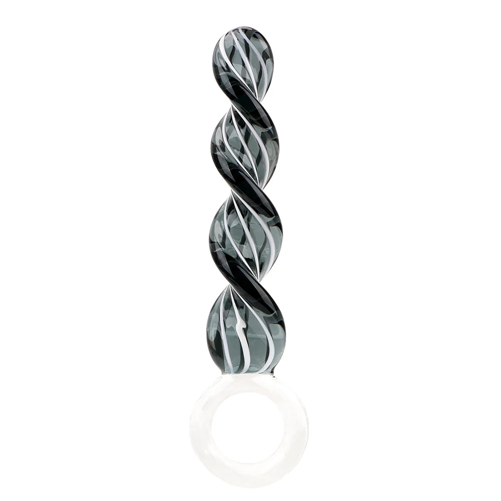 Spiral Glass Dildo Butt Plug - Crystal Anal Dildo Prostate Massager