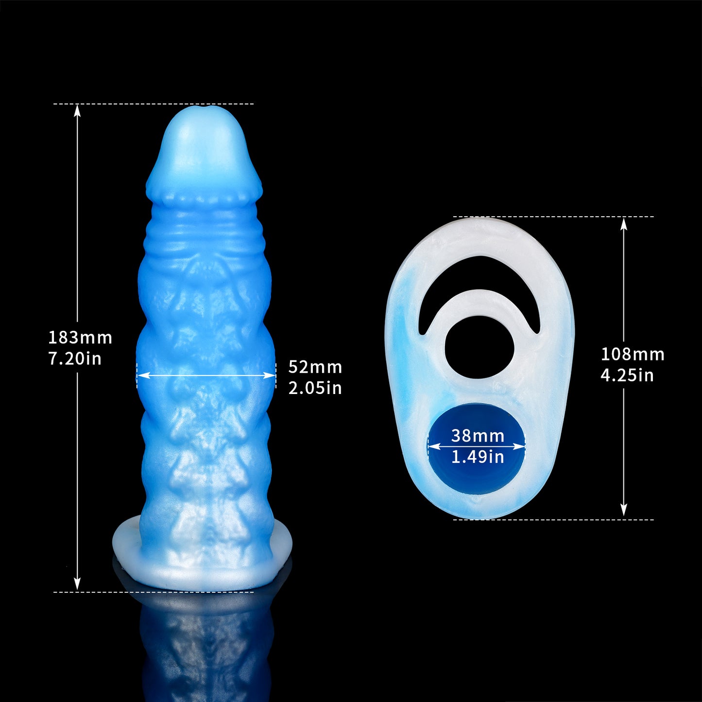 Luminous Dragon Cock Sleeve - Premium Silicone Penissleeve Extender Sex Toy for Men