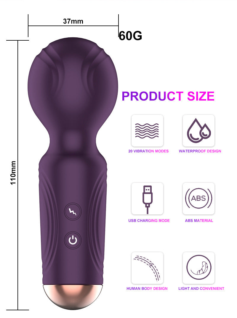 Vibromasseur clitoridien Magic Wand - Stimulateur de clitoris de mamelon portatif Jouets sexuels féminins