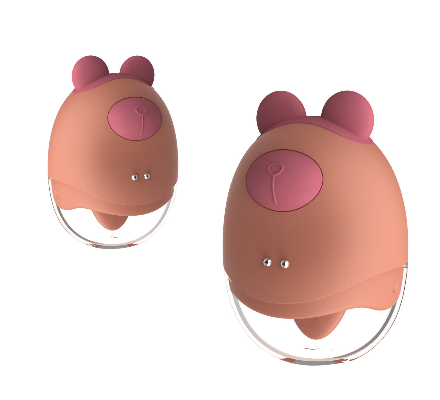 Stimulateur de mamelon de clitoris d'ours mignon-jouets sexuels féminins de vibrateur clitoridien de léchage de langue