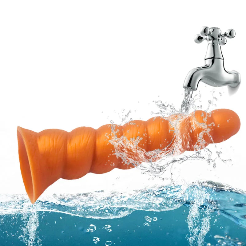 Analdildo aus Silikon – großer spiralförmiger Analplug, vaginaler Prostatamassager