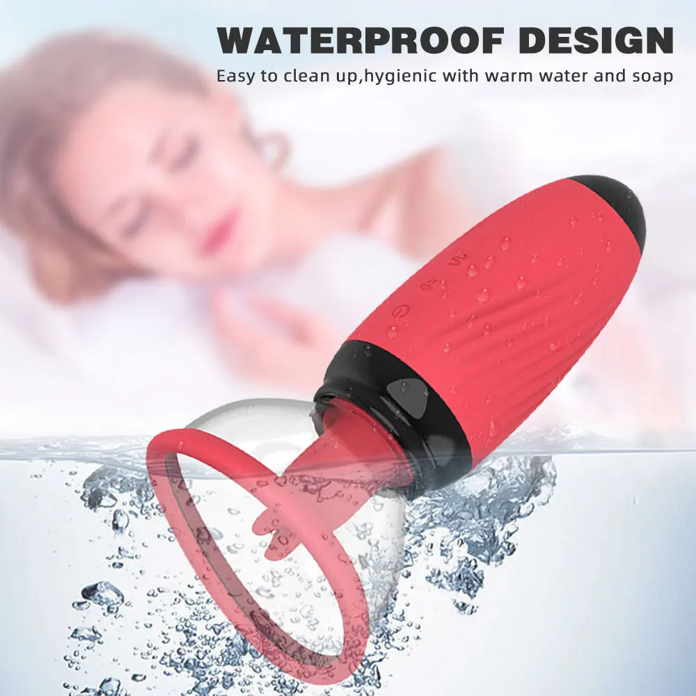 Clitoral Tongue Vibrator Female Sex Toys - Nipple Clamps Pussy Pump Vibrating Clit Sucker