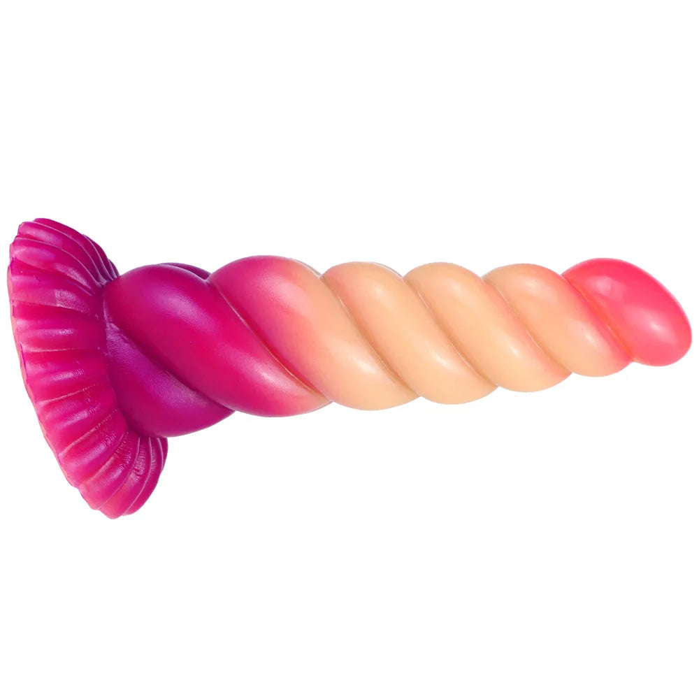Monster Anal Dildo Butt Plug - Sprial Silicone Fantasy Dildos Vagina Prostate Massager