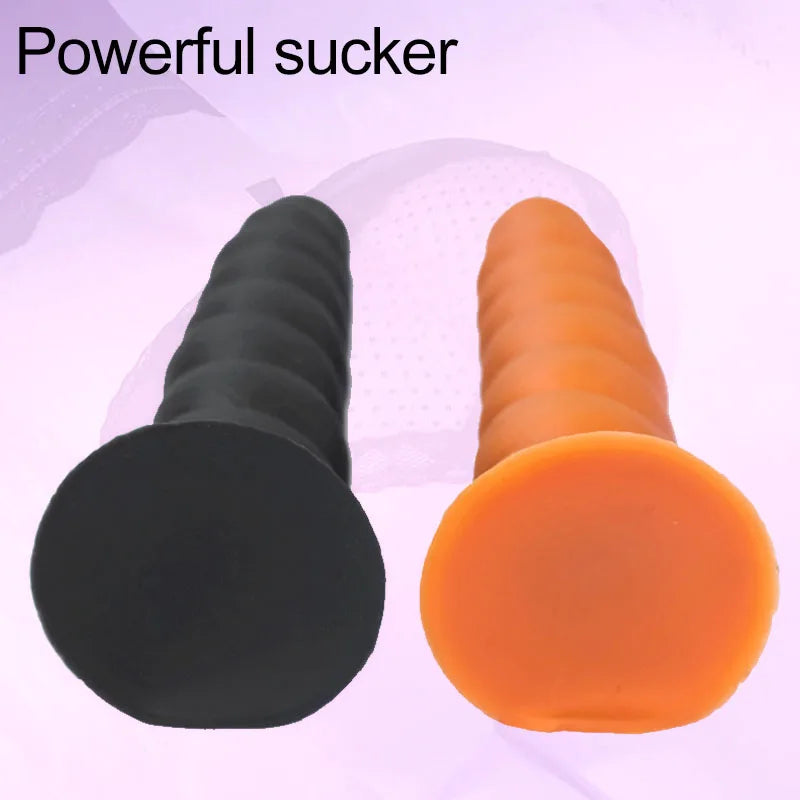 Analdildo aus Silikon – großer spiralförmiger Analplug, vaginaler Prostatamassager