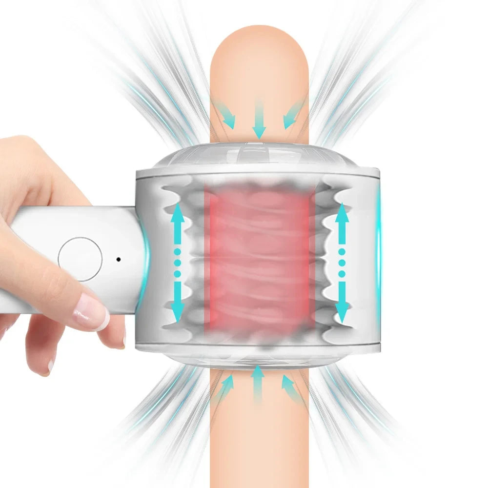 Haartrockner Männlicher Masturbator Adult Stroker - Kraftvolles Stoßen Pussy Sleeve Männliches Sexspielzeug