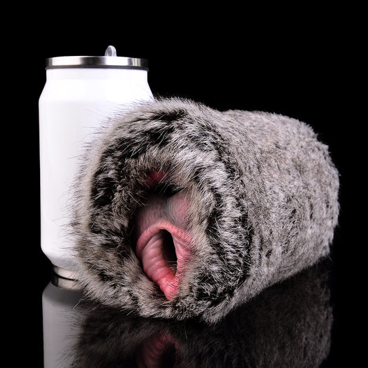 Furry Sex Animal Pussies Masturbation Cup - Fantasy Latex Silicone Pocket Masturbator for Men