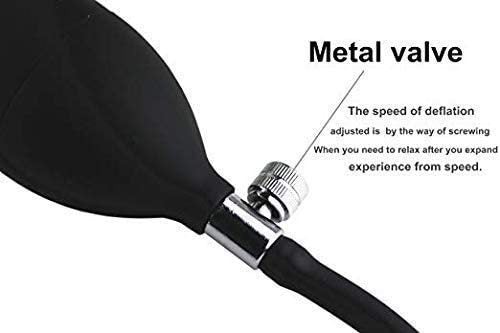 Inflatable Anal Plug - Silicone Dildo Classic Threads Prostate Massager