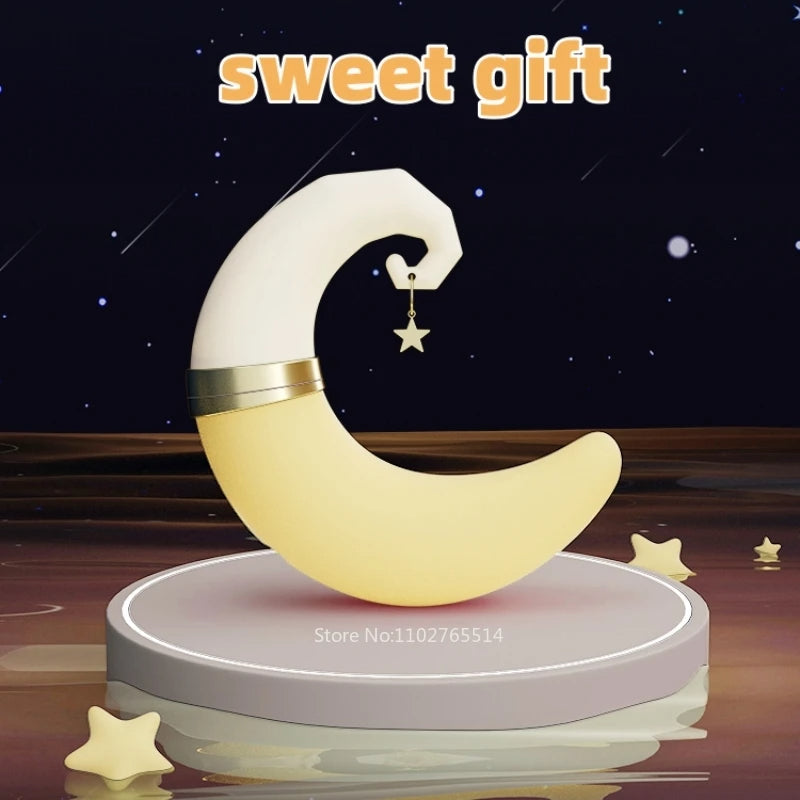 Moon Clit Stimulator G Spot Vibrator - Clitoral Sucking Vibrating Anal Dildo Female Sex Toy