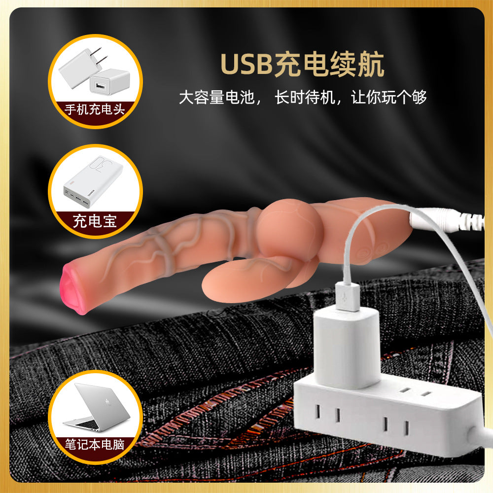 Vibrierender Analdildo, Klitorisvibrator, Prostatamassagegerät – Auto Heat Fantasy Monsterdildos, Sexspielzeug