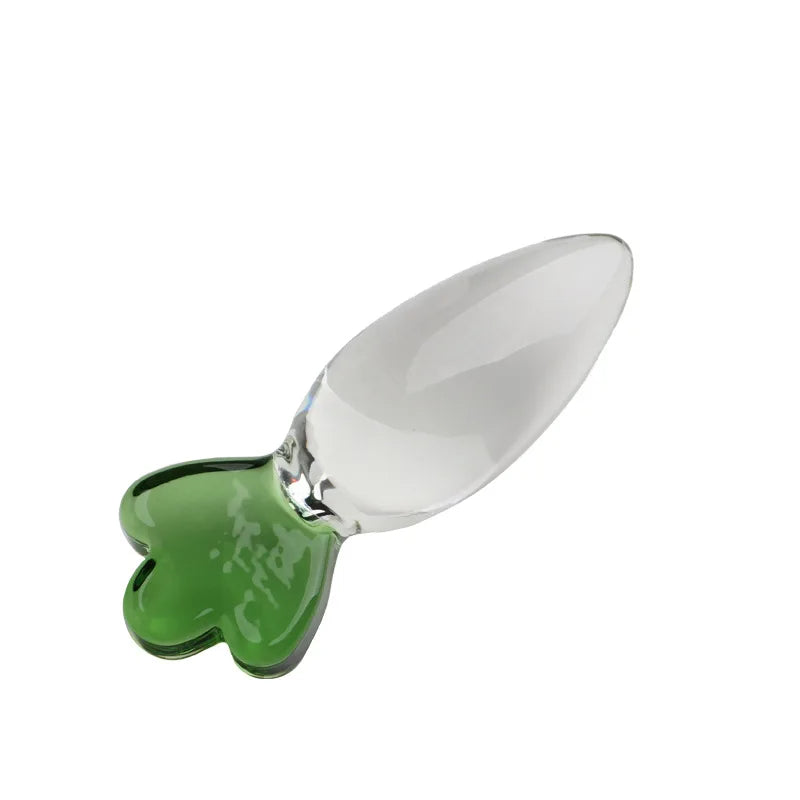 Glass Dildo Butt Plug - Radish Crystal Anal Dildos Sex Toys for Women Men