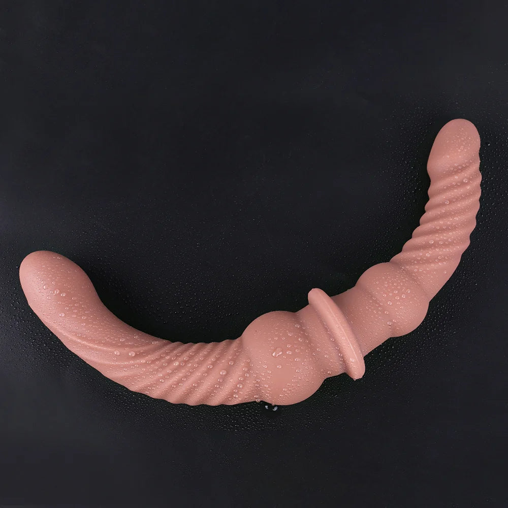 Godemichet anal réaliste à double extrémité - Gode fantaisie en silicone Jouets sexuels anaux pour couple