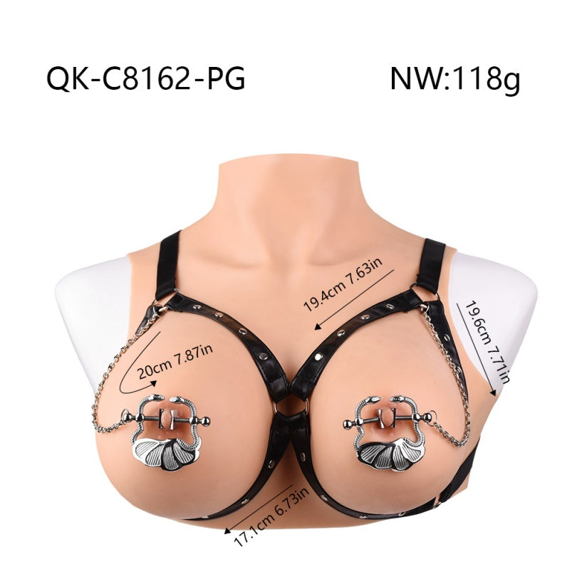 Pinces à tétons en métal à sangle Bettie Bondage - Idéales pour les couples, jouets BDSM pour taquiner sexuellement