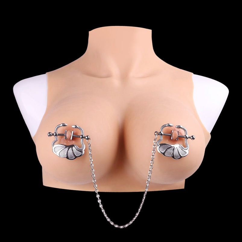 Pinces à tétons en métal à sangle Bettie Bondage - Idéales pour les couples, jouets BDSM pour taquiner sexuellement