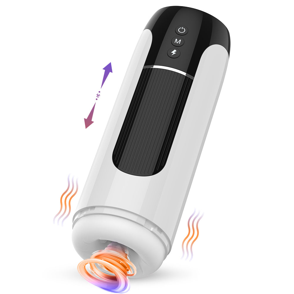 Masturbateur masculin pour adulte avec fellation - Machine de masturbation automatique à succion et poussée du pénis