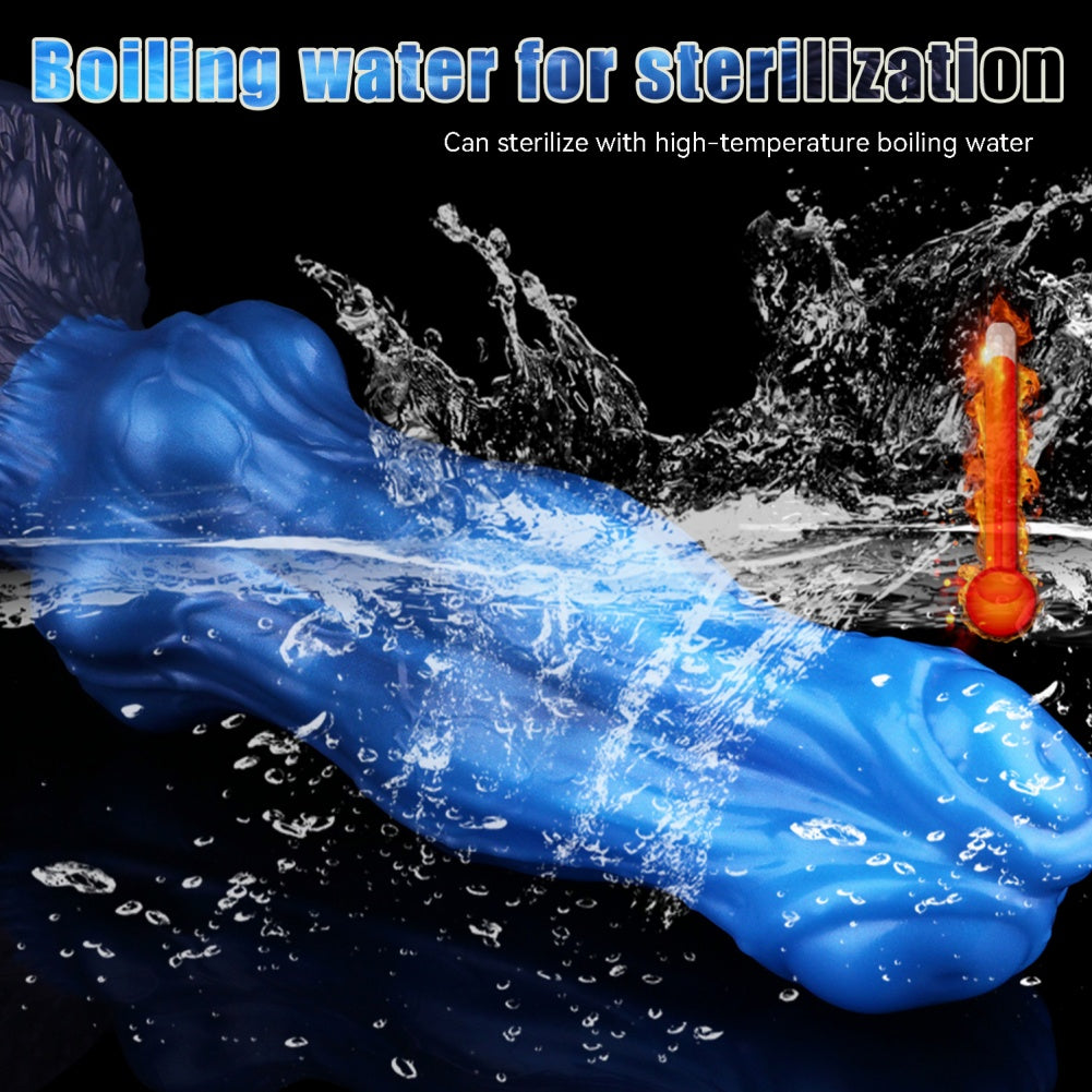 Monster Tri-Wolf Fantasy Knot Dildo - Double-Layer Silicone Vaginal Climax Toy