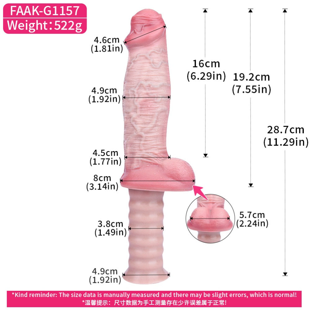 7.55-Inch Handheld Realistic Silicone Dildo – Vaginal Insertion Toy for Intense Climax Stimulation