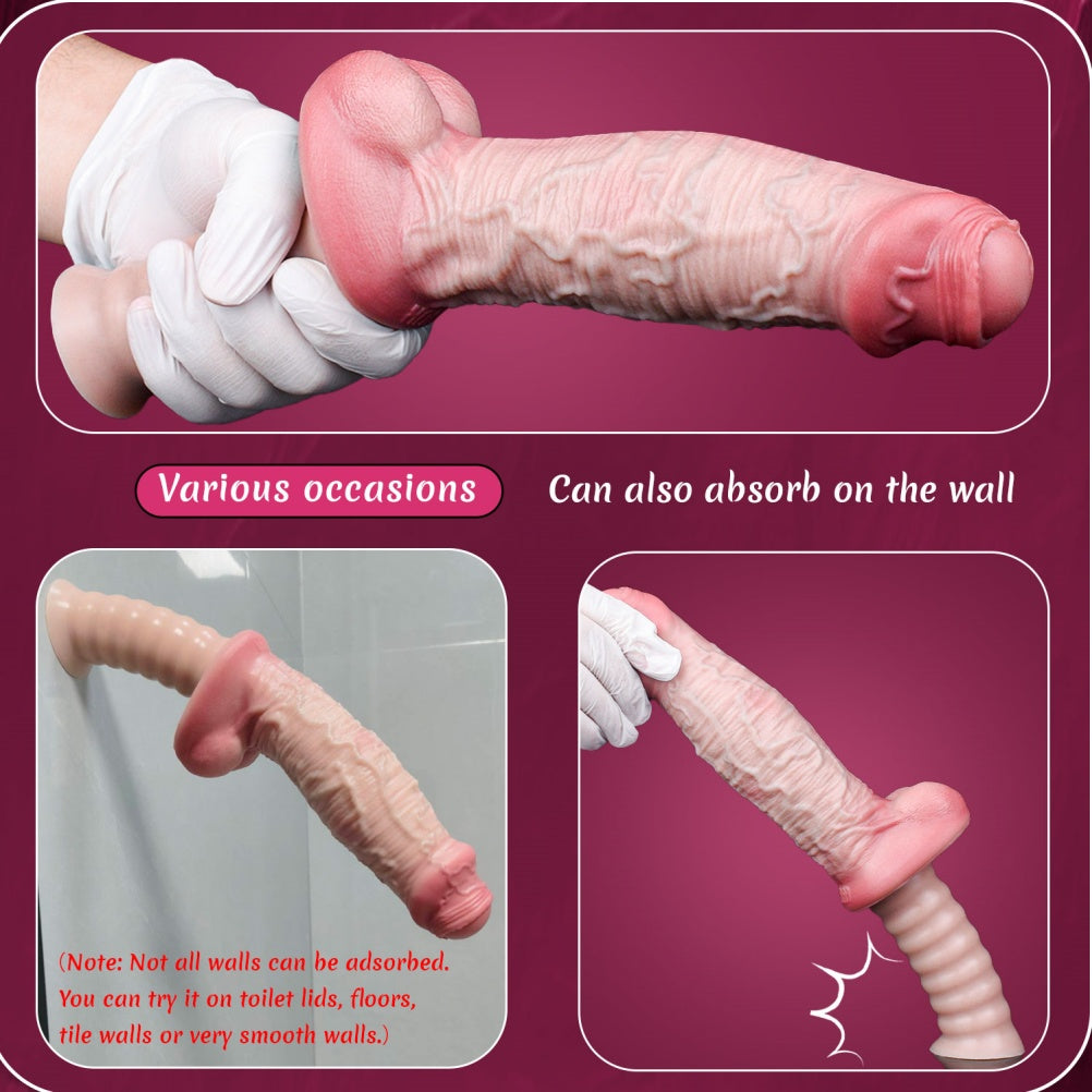7.55-Inch Handheld Realistic Silicone Dildo – Vaginal Insertion Toy for Intense Climax Stimulation