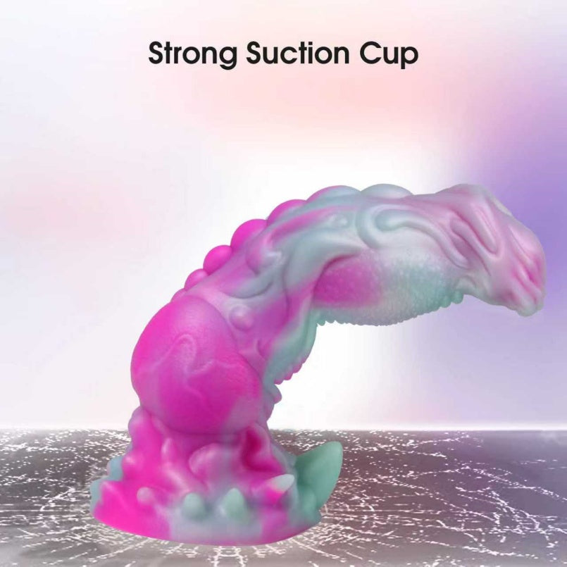 Gode fantastique en silicone en forme de chien monstre anormal – Jouet d'insertion avec expansion localisée pour la stimulation vaginale