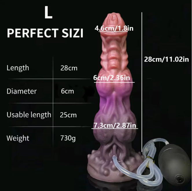 Riesiger Monsterdildo mit ejakulierendem Analplug – Exotisches, spritzendes Tierdildo-Sexspielzeug