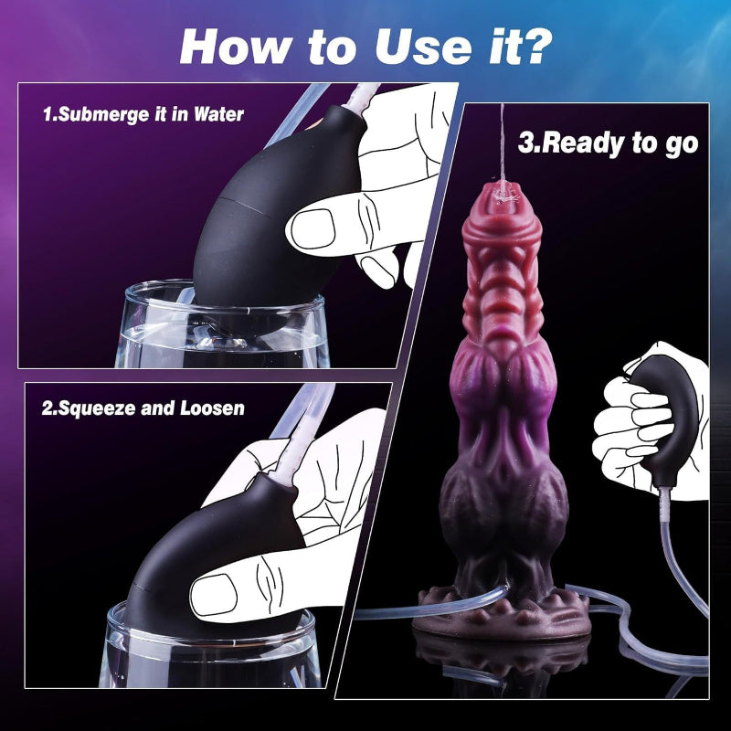 Riesiger Monsterdildo mit ejakulierendem Analplug – Exotisches, spritzendes Tierdildo-Sexspielzeug