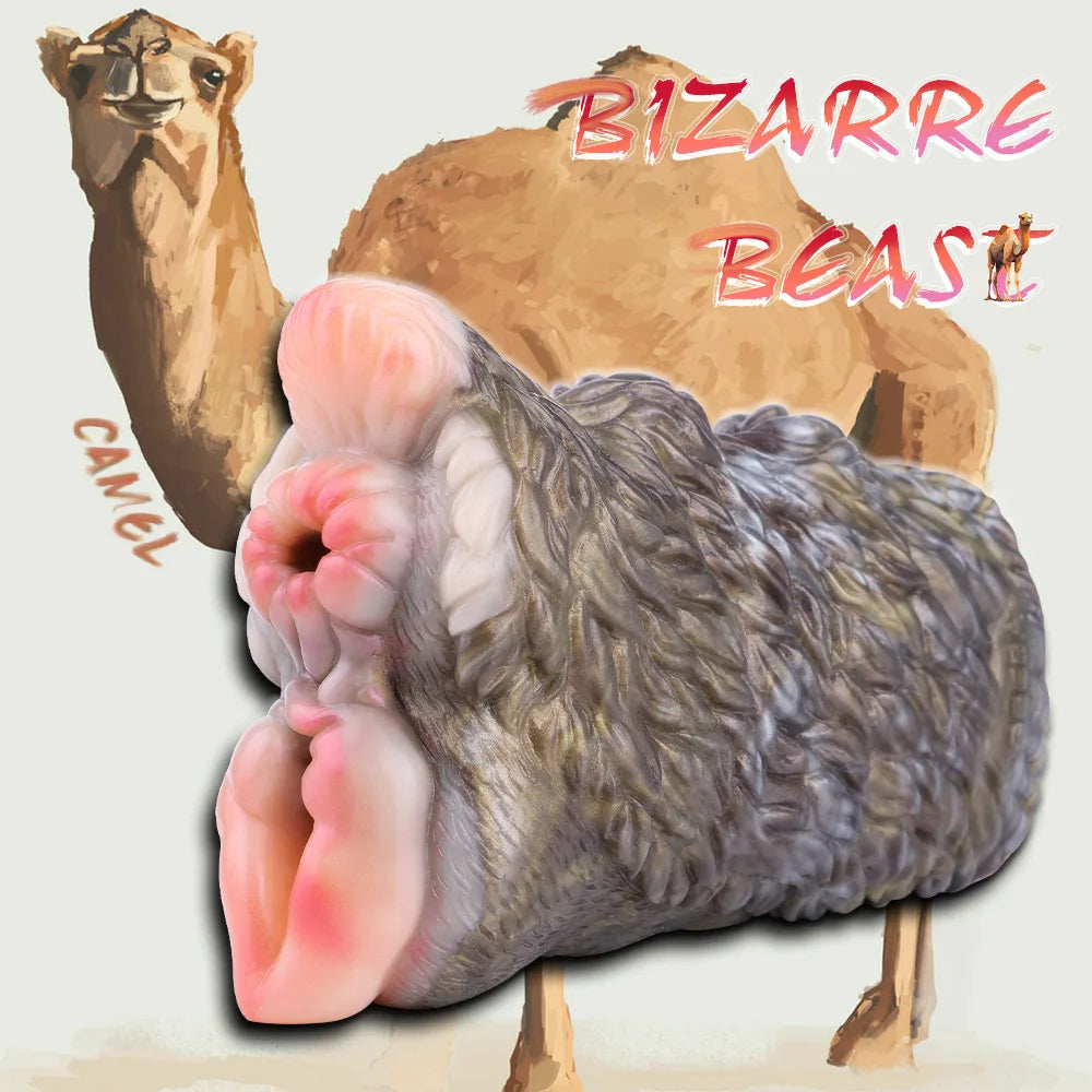 Camel Pussy Pocket Männliche Masturbation - Realistischer Tiermasturbator aus Silikon, pelziges Sexspielzeug