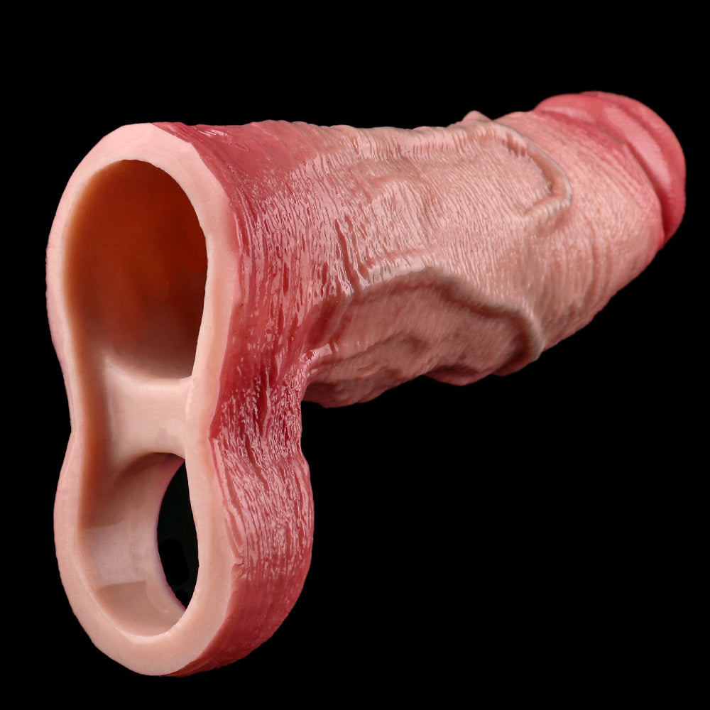 Gaine pénienne réaliste en silicone à extrémité ouverte de 17,8 cm pour homme