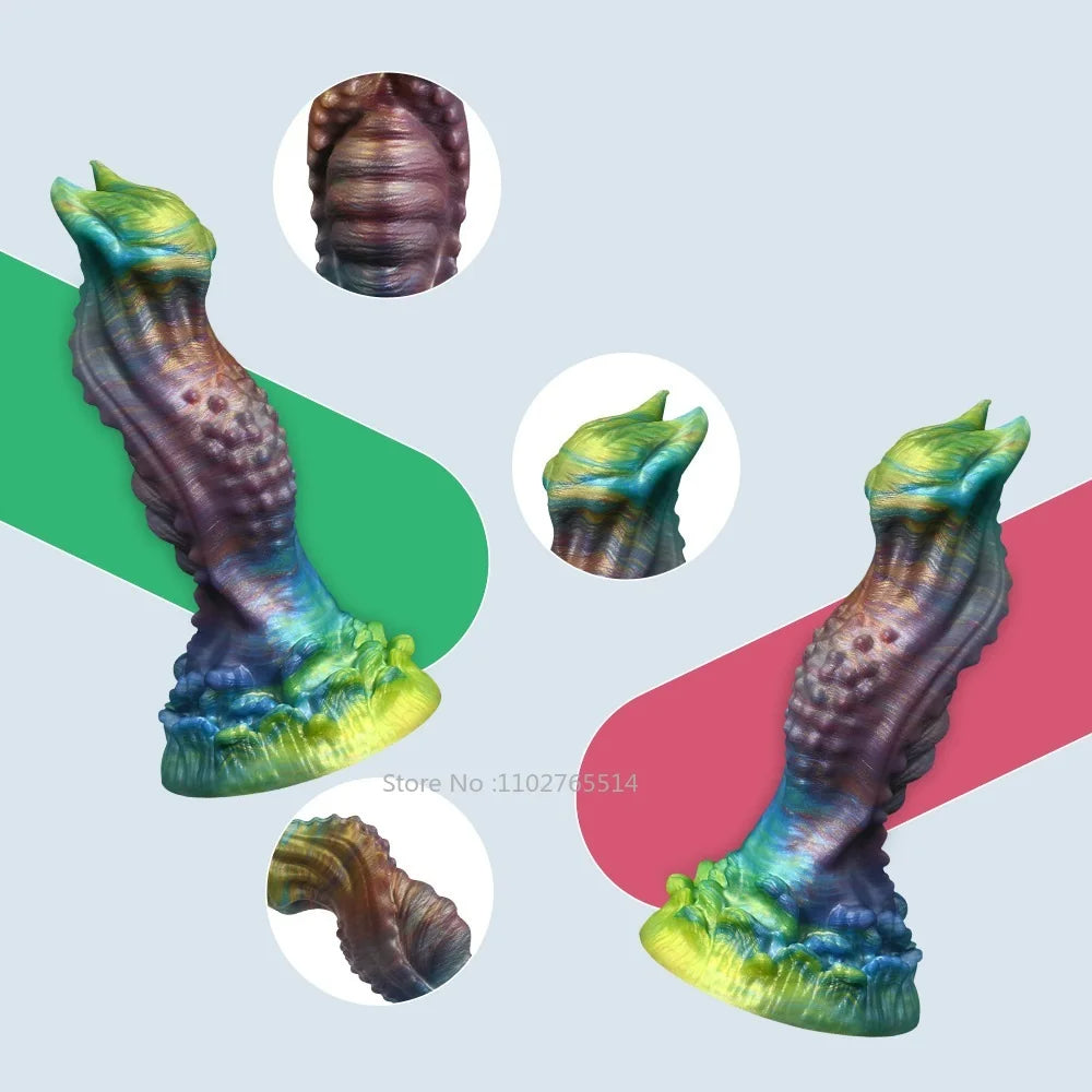 Alien Monster Gode Butt Plug - Gode Anal En Silicone Lumineux Mâle Femelle Sex Toys