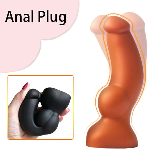 Big Knotted Dildo Large Butt Plug - Fantasy Animaldildo Anal Dilator Suction Cup Sex Toys