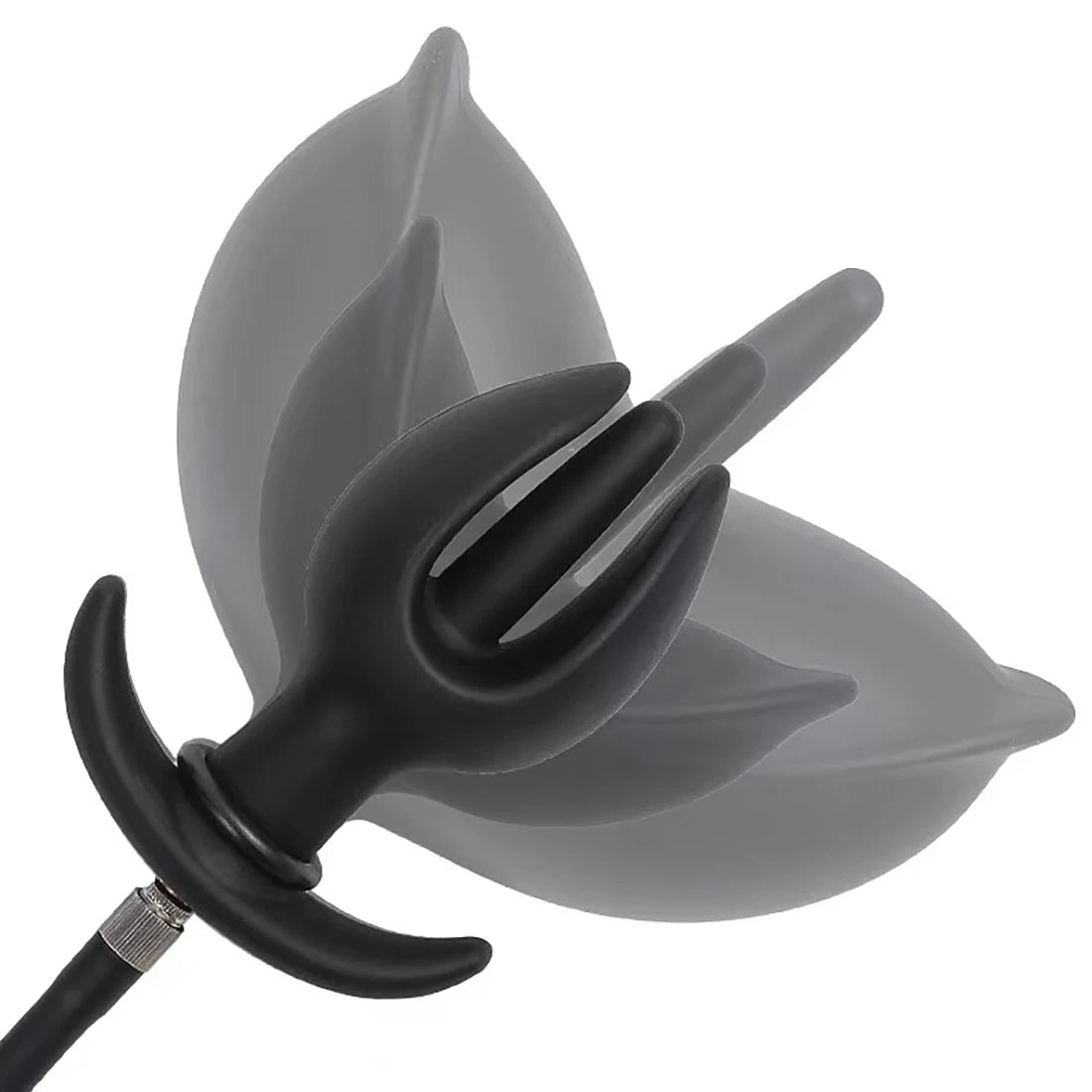 Soft Silicone Inflatable Anal Plug - Flower Pump Butt Plug Dilator for Enhanced Pleasure