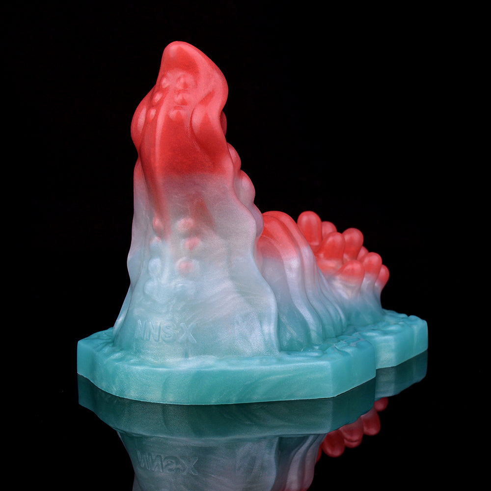 Godemichet sexuel lumineux en forme de dragon - Masturbateur vaginal anal à télécommande avec nœuds vibrants