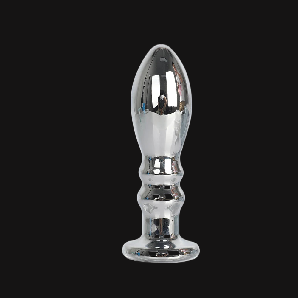 Vibrierender Dildo-Buttplug – Metalldildos G-Punkt-Prostata-Massage-Analspielzeug