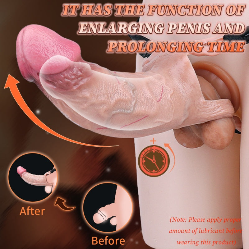 Wearable Realistic Silicone 6-Inch Penis Sleeve - Erectile Dysfunction ED Solution and Ejaculation Control