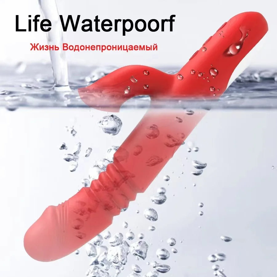 Gode de poussée Vibromasseur point G - Gode vibrant Stimulateur de clitoris Double extrémité Jouet sexuel féminin