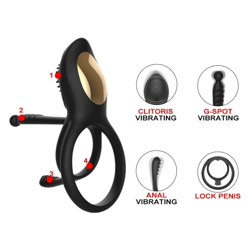 Penisringe und Vibrator aus Silikon zur Kontrolle der männlichen Ejakulation – G-Punkt-Stimulation und Klitoris-Saugwerkzeug für Frauen