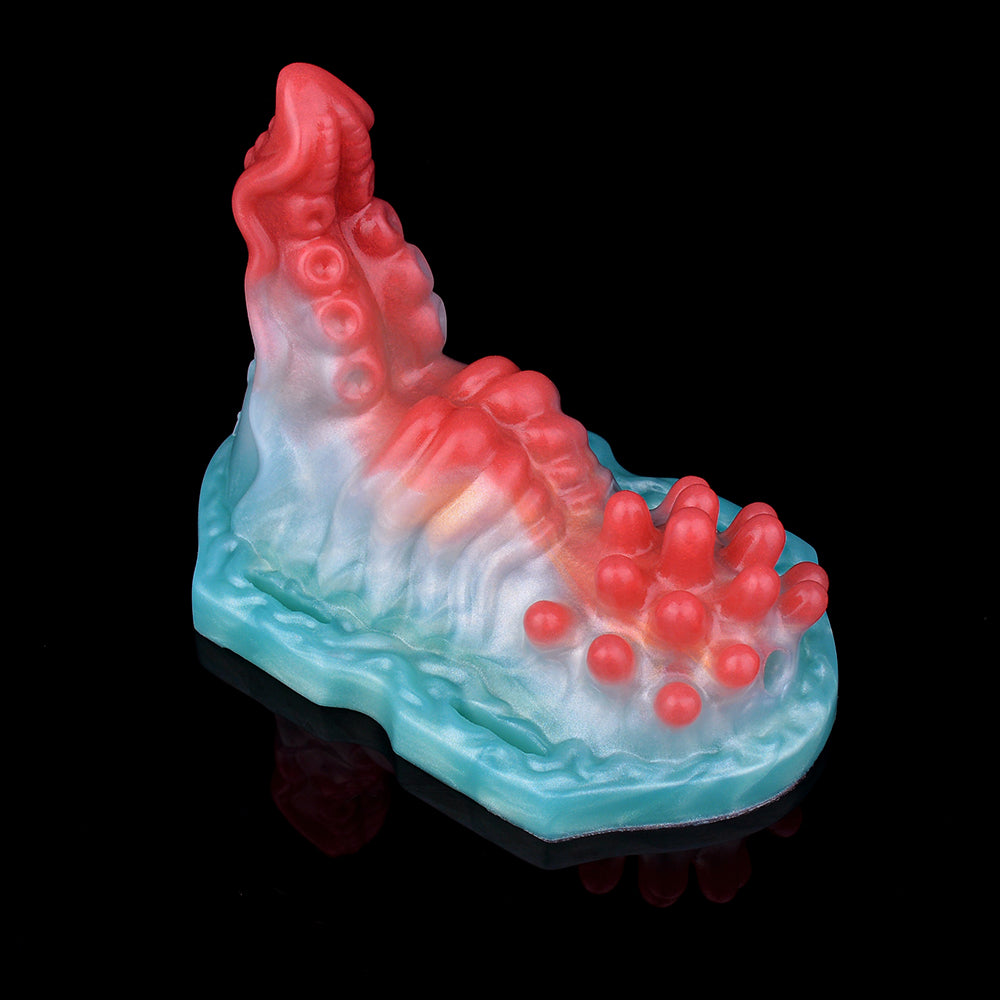 Godemichet sexuel lumineux en forme de dragon - Masturbateur vaginal anal à télécommande avec nœuds vibrants