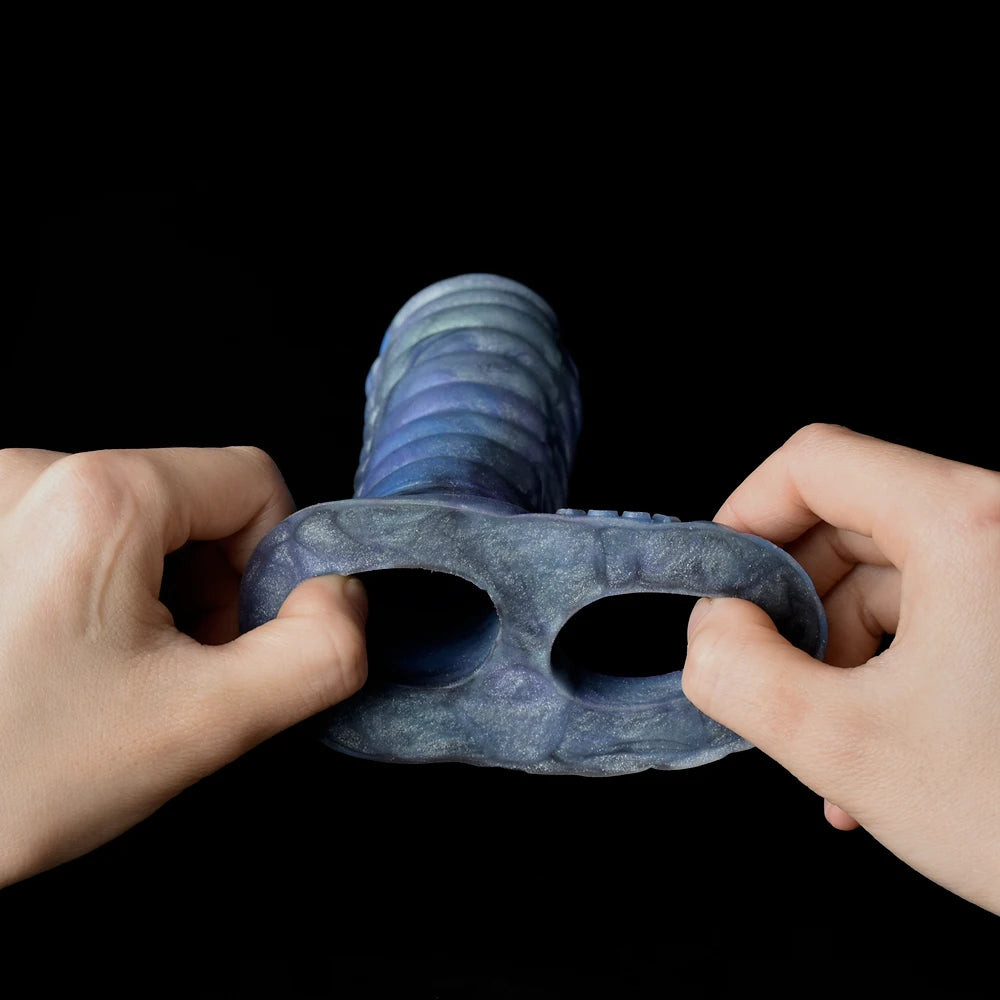 Masturbateur masculin à manches nervurées Monsterdildo - Jouet sexuel d'agrandissement de pénis de dragon en silicone pour hommes