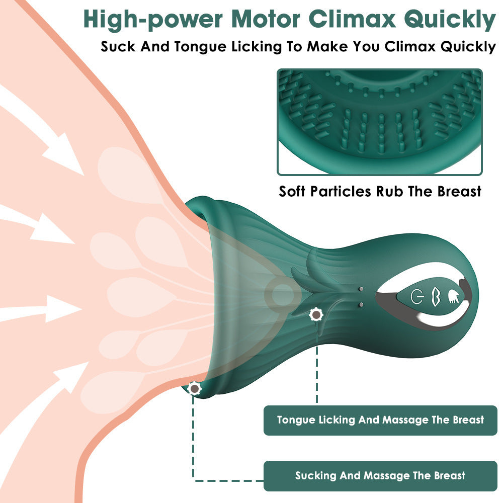 Tasse de masturbation féminine pour succion de sexe oral - Pince rotative pour mamelon et clitoris Vibromasseur pour femme
