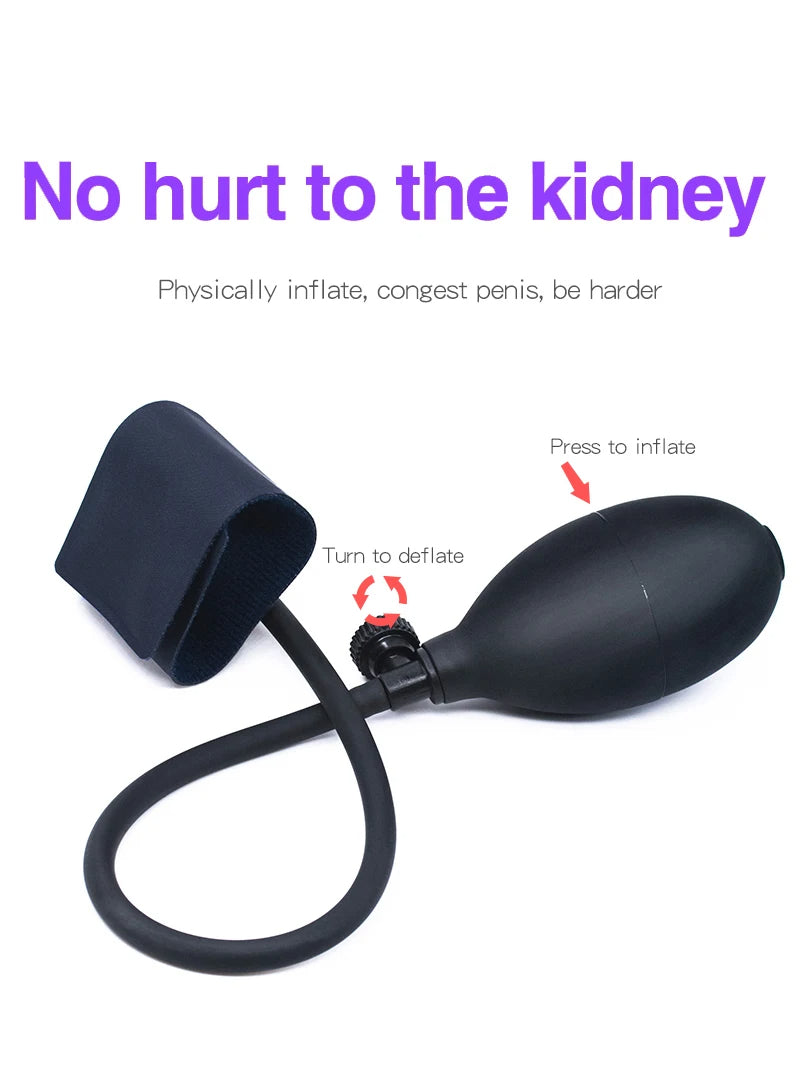 Jouet sexuel gonflable d'agrandissement de pénis de manchon de coq pour les hommes - entraîneur d'éjaculation de retard d'anneau de pénis