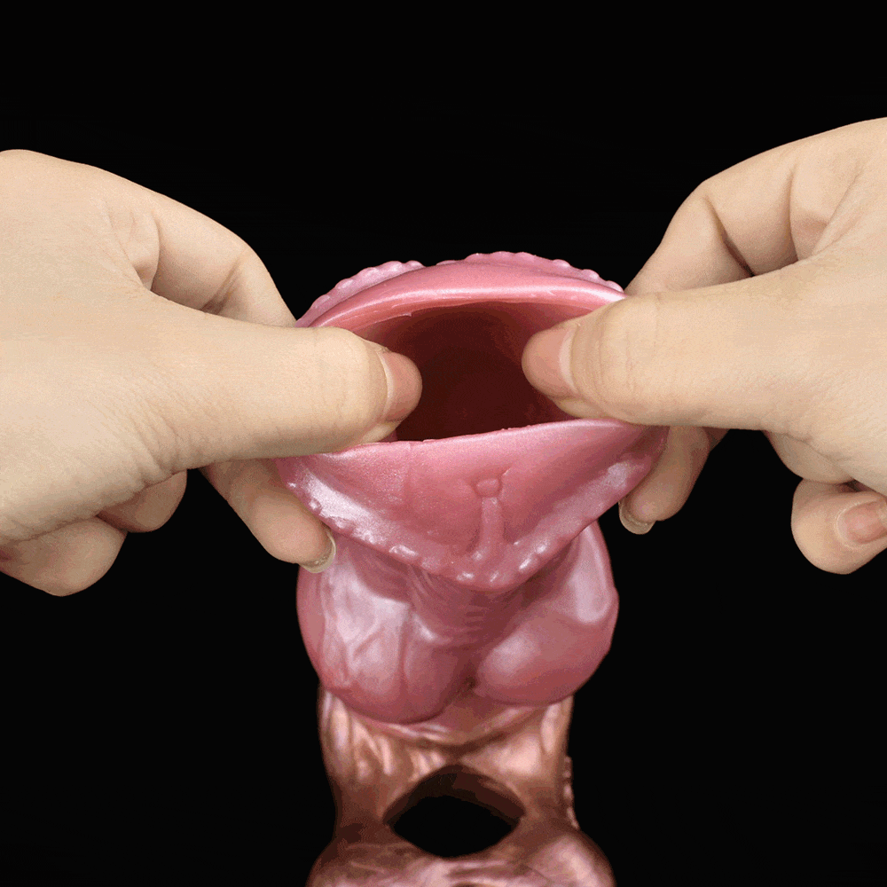 Horse-shape Cock Sleeve Penis Enlarger - Monsterdildo Penis Ring Delay Ejaculation Sex Toy for Men