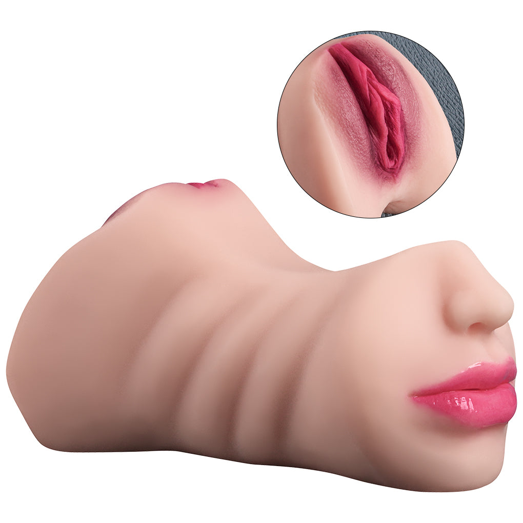 Masturbateur masculin de sexe oral de poche de chatte grandeur nature - Coupe de masturbation de pénis de fellation fantastique