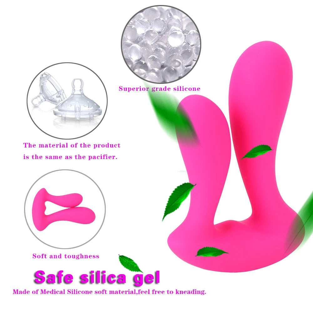 Vibromasseur double gode télécommandé - Plug anal vibrant Panty Sex Toys