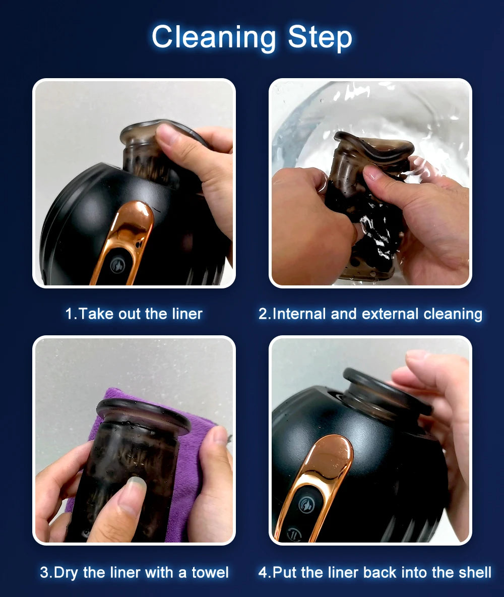 Blowjob Adult Stroker Männlicher Masturbator - Rotation Oralsex Taschenmuschi Stoßendes Sexspielzeug für Männer