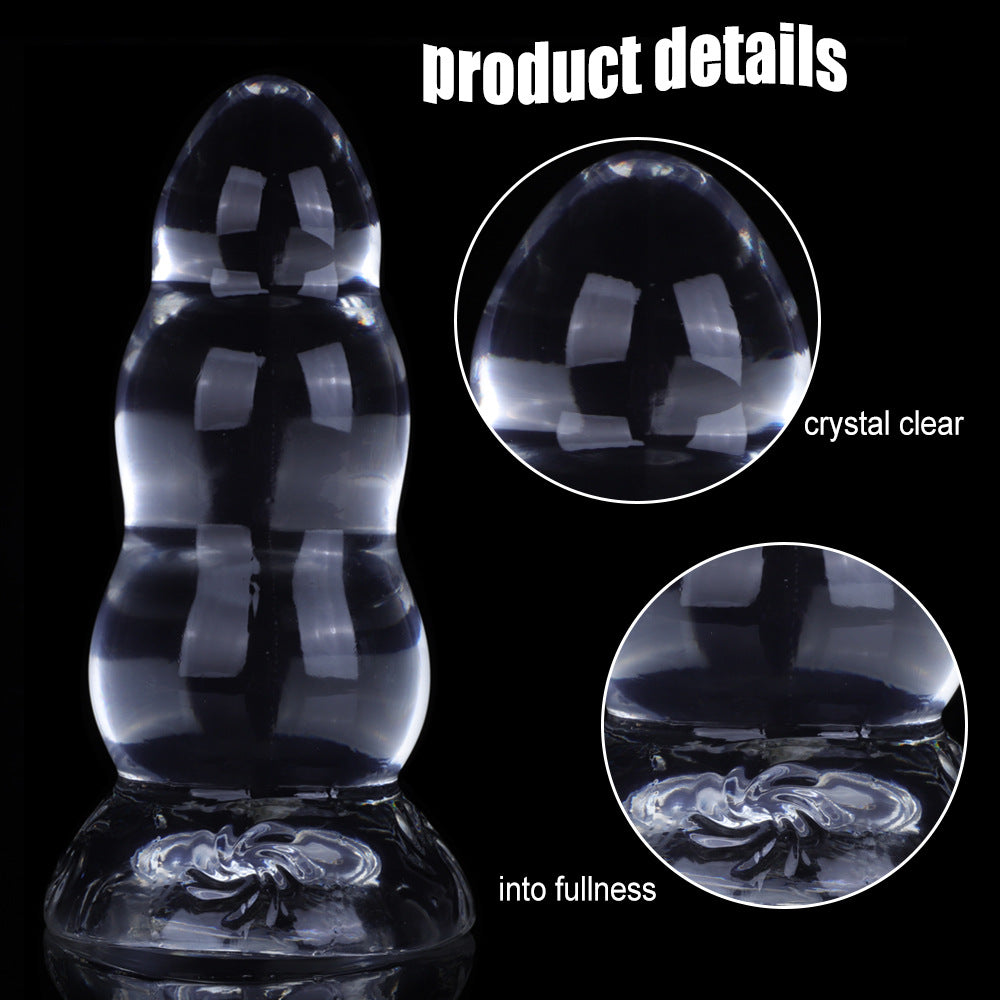 Große riesige Silikondildos – transparenter Jelly-Riesen-Analplug mit starkem Saugnapf